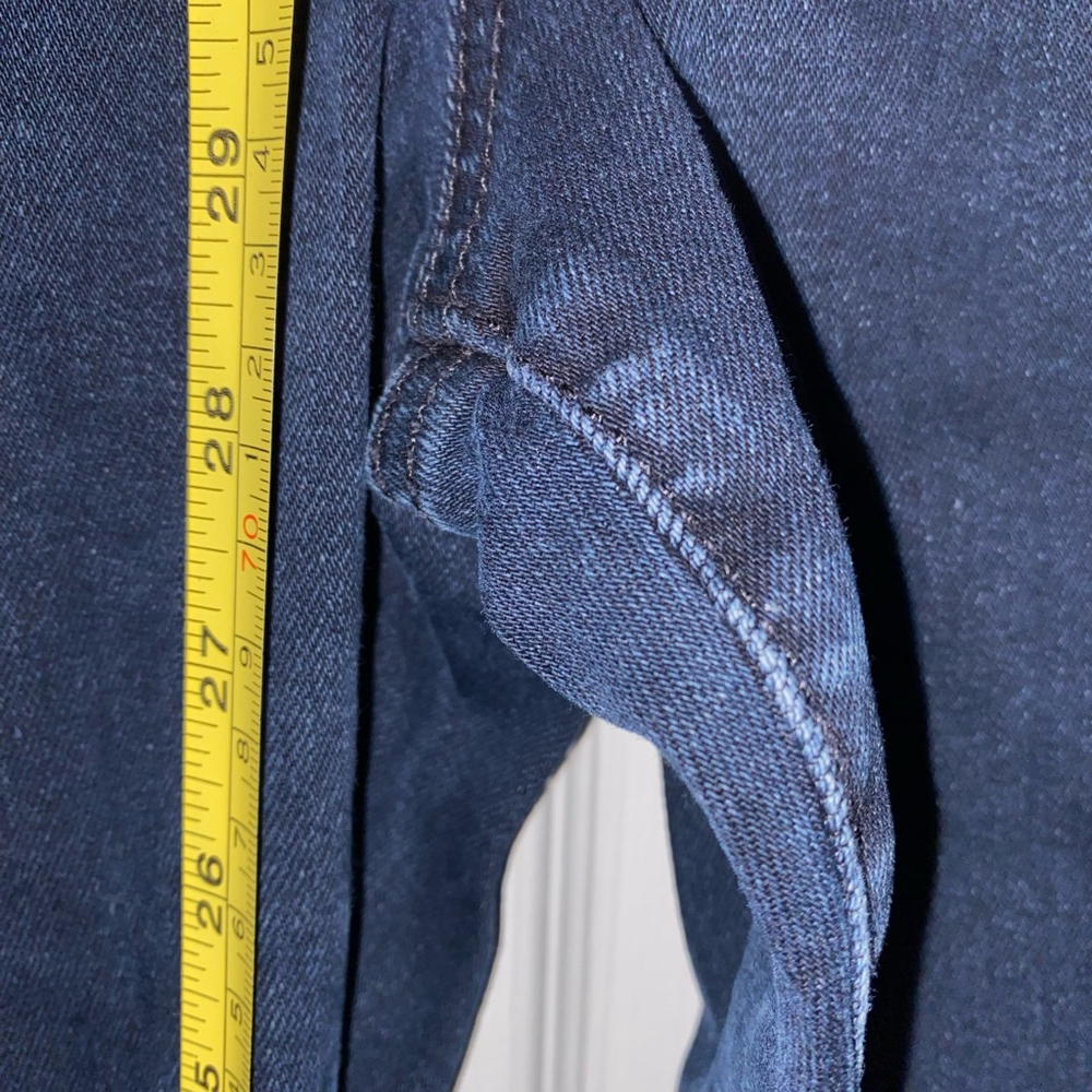 Women's Ann Taylor Dark Blue Denim Jeans Size 14 - Picture 3 of 9